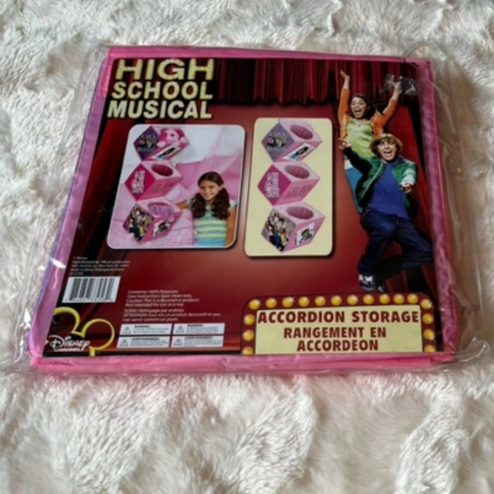 Disney High School Musical Accordion Storage Organizer 3 Section Y2K NWT Rare